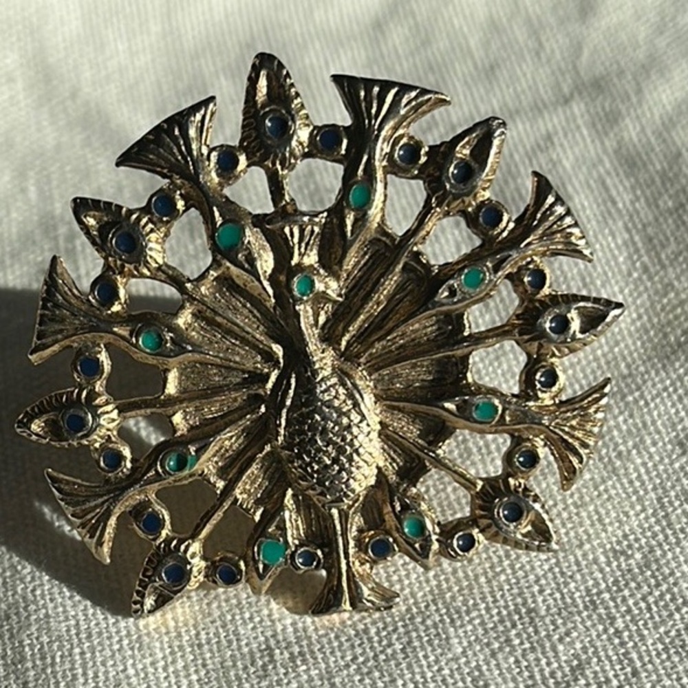 Peacock cocktail ring